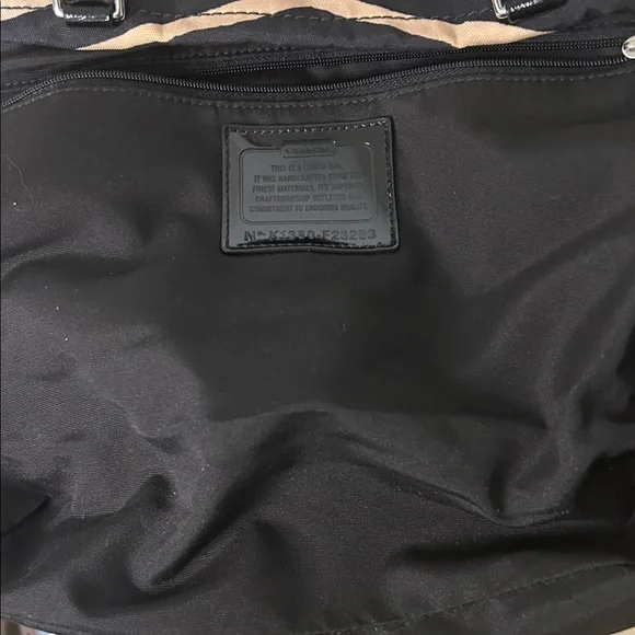 Coach Signature Stripe Zebra Tote Bag - Picture 10 of 10